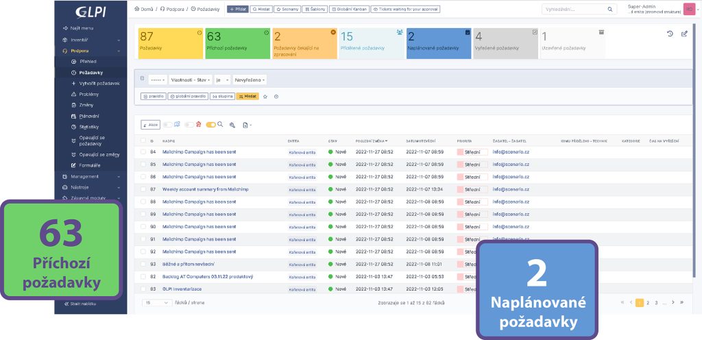 Helpdesk GLPI | Scenario s.r.o.