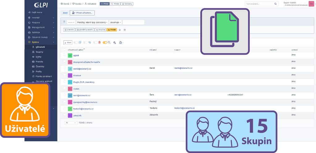 Helpdesk GLPI | Scenario s.r.o.