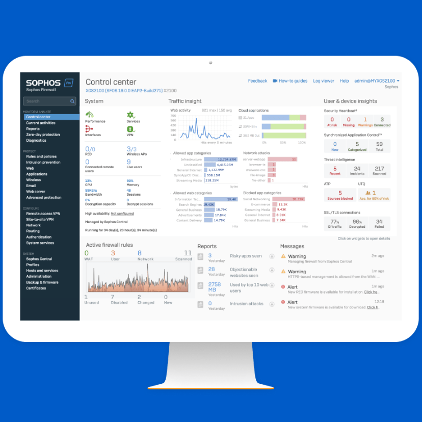Sophos Firewall – moderní zabezpečení sítě a vysoký výkon