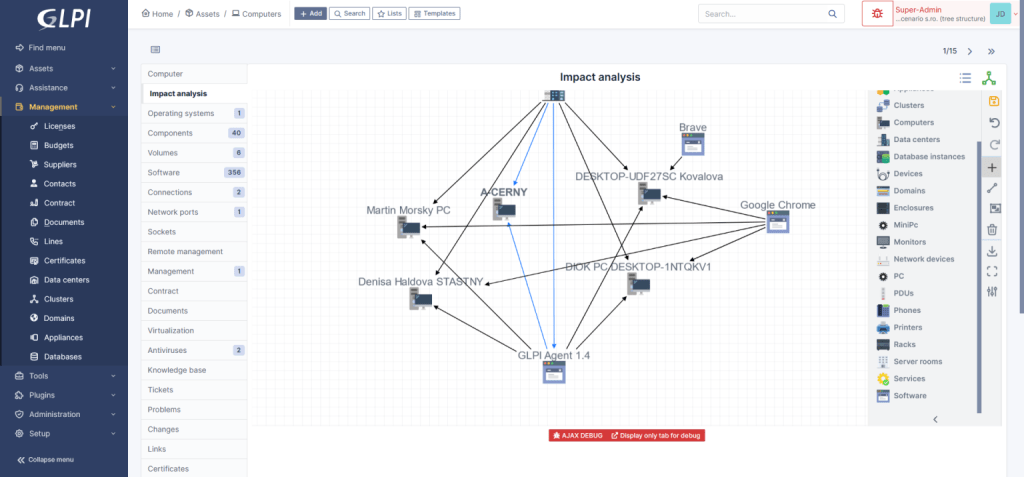 Helpdesk GLPI | Scenario s.r.o.