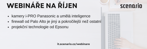 Na jaké webináře se můžete těšit v říjnu? Umělá inteligence, projektory a next gen firewall | Scenario s.r.o. - Scenario s.r.o. Na jaké webináře se můžete těšit v říjnu? Umělá inteligence, projektory a next gen firewall | Scenario s.r.o.