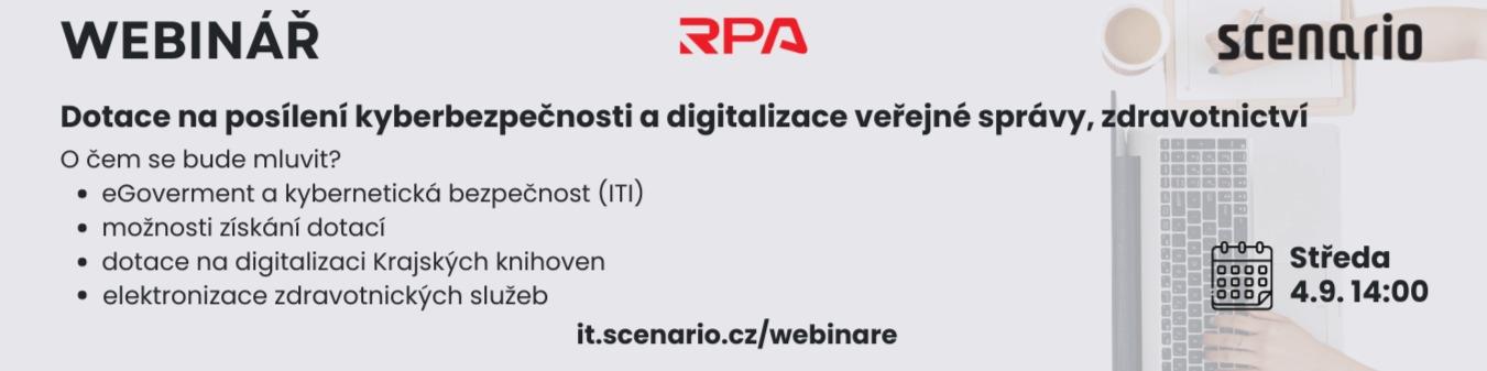 Dotace na posílení kyberbezpečnosti a digitalizace veřejné správy, zdravotnictví | Scenario s.r.o. - Scenario s.r.o. Dotace na posílení kyberbezpečnosti a digitalizace veřejné správy, zdravotnictví | Scenario s.r.o.
