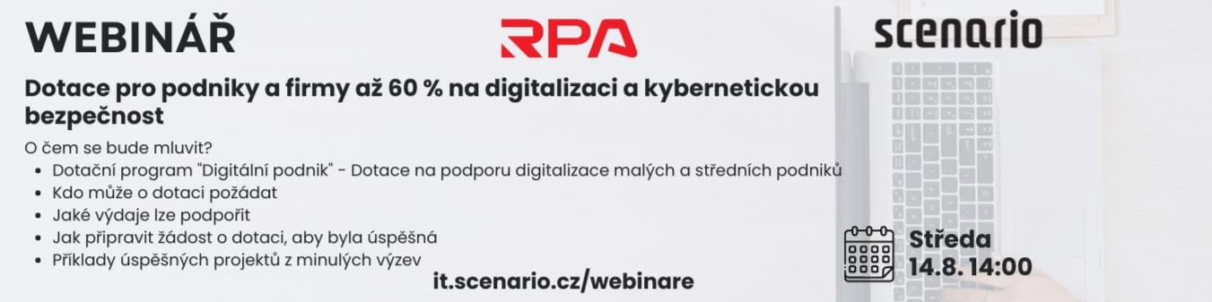 Dotace pro podniky a firmy až 60 % na digitalizaci a kybernetickou bezpečnost | Scenario s.r.o. - Scenario s.r.o. Dotace pro podniky a firmy až 60 % na digitalizaci a kybernetickou bezpečnost | Scenario s.r.o.