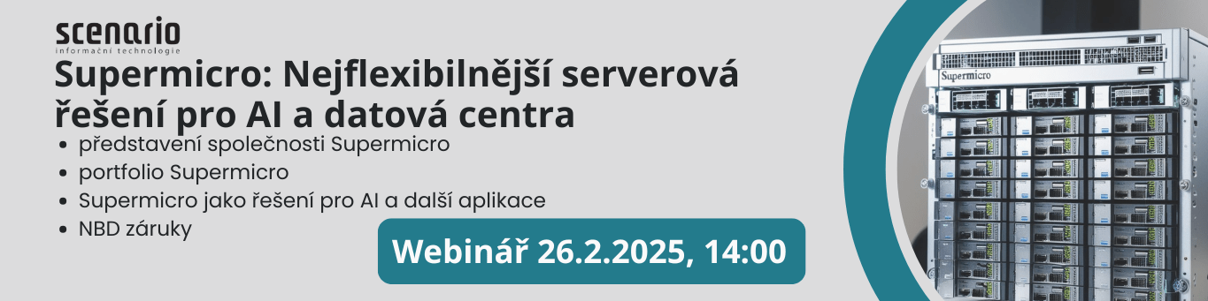 Supermicro: Nejflexibilnější serverová řešení pro AI a datová centra | Scenario s.r.o. - Scenario s.r.o. Supermicro: Nejflexibilnější serverová řešení pro AI a datová centra | Scenario s.r.o.