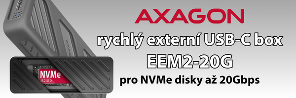 AXAGON EEM2-20G rychlý externí USB-C box pro NVMe disky až 20Gbps | Scenario s.r.o. - Scenario s.r.o. AXAGON EEM2-20G rychlý externí USB-C box pro NVMe disky až 20Gbps | Scenario s.r.o.