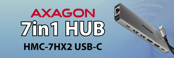 AXAGON HMC-7HX2 USB-C 7in1 HUB 4k | Scenario s.r.o. - Scenario s.r.o. AXAGON HMC-7HX2 USB-C 7in1 HUB 4k | Scenario s.r.o.