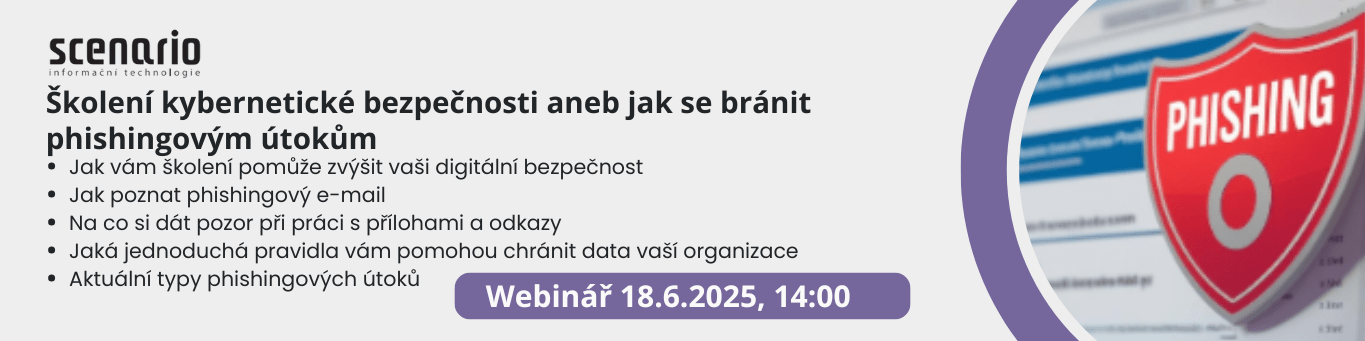 Školení kybernetické bezpečnosti aneb jak se bránit phishingovým útokům | Scenario s.r.o. - Scenario s.r.o. Školení kybernetické bezpečnosti aneb jak se bránit phishingovým útokům | Scenario s.r.o.