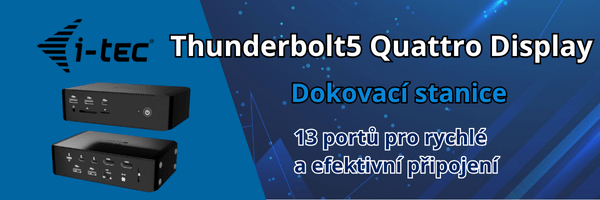 i-tec Thunderbolt5 Quattro Display Docking Station | Scenario s.r.o. - Scenario s.r.o. i-tec Thunderbolt5 Quattro Display Docking Station | Scenario s.r.o.