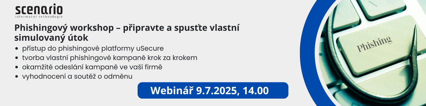 Phishingový workshop – připravte a spusťte vlastní simulovaný útok | Scenario s.r.o. - Scenario s.r.o. Phishingový workshop – připravte a spusťte vlastní simulovaný útok | Scenario s.r.o.
