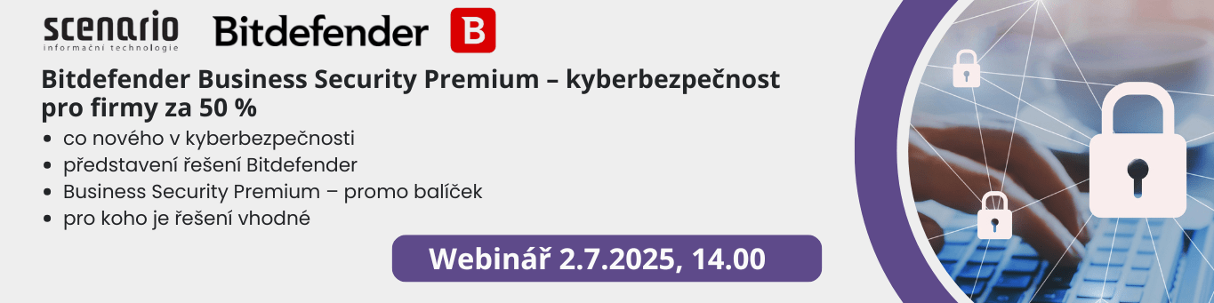 Bitdefender Business Security Premium – kyberbezpečnost pro firmy za 50 %