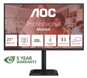 AOC Essential E4 – profesionální monitory pro každou kancelář | Scenario s.r.o.