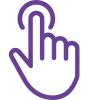 A_2D_vector_icon_in_purple_depicts_a_hand_interact_reduced_64